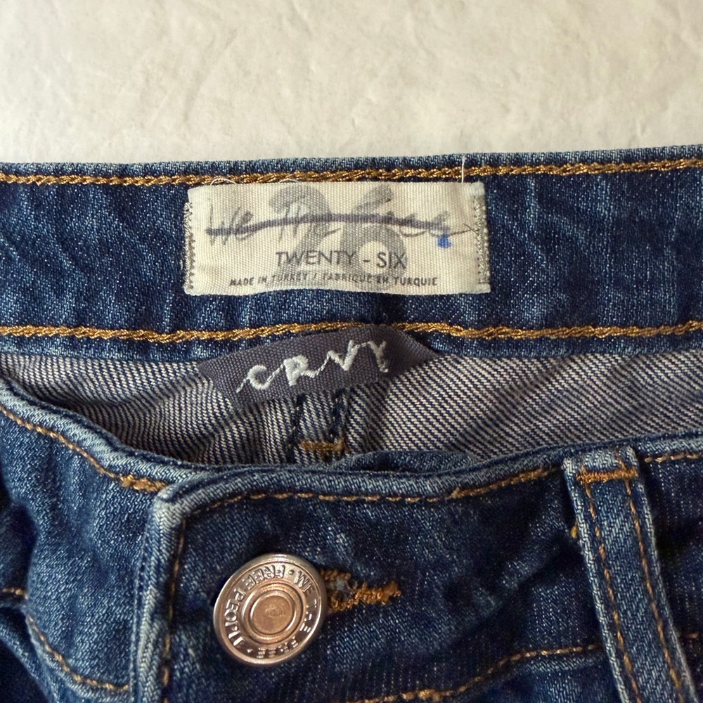 FREE PEOPLE WE THE FREE CRVY Curvy Misfit Flare‎ Jeans Medium Denim 26 - Picture 6 of 14
